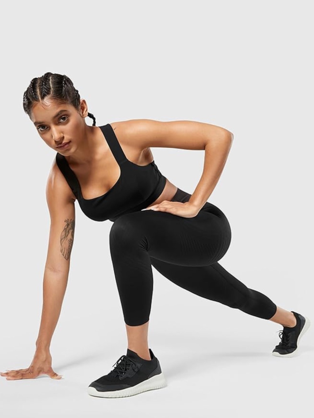 Fanka High Waisted Pants 7/8 Length Reversible Wear Body Sculpt Compression - Picture 13 of 16